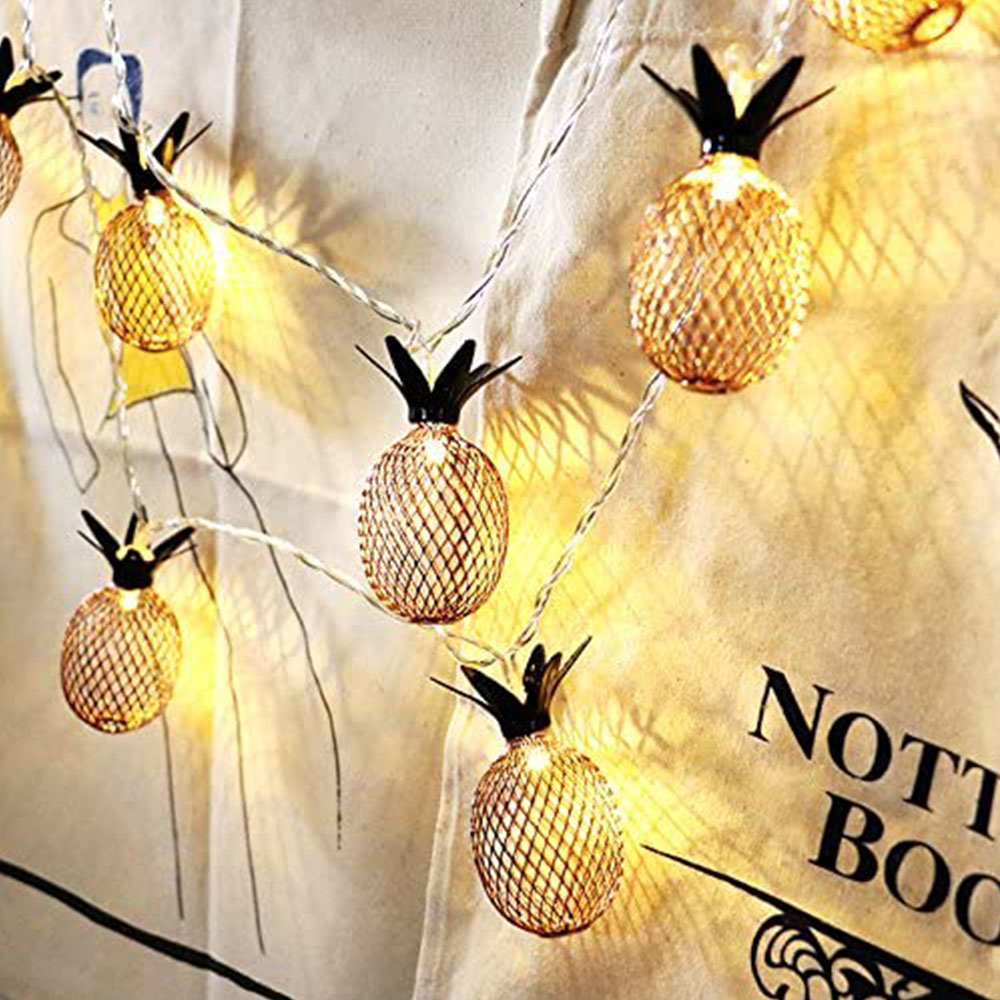 Waterproof Pineapple Solar String Lights 