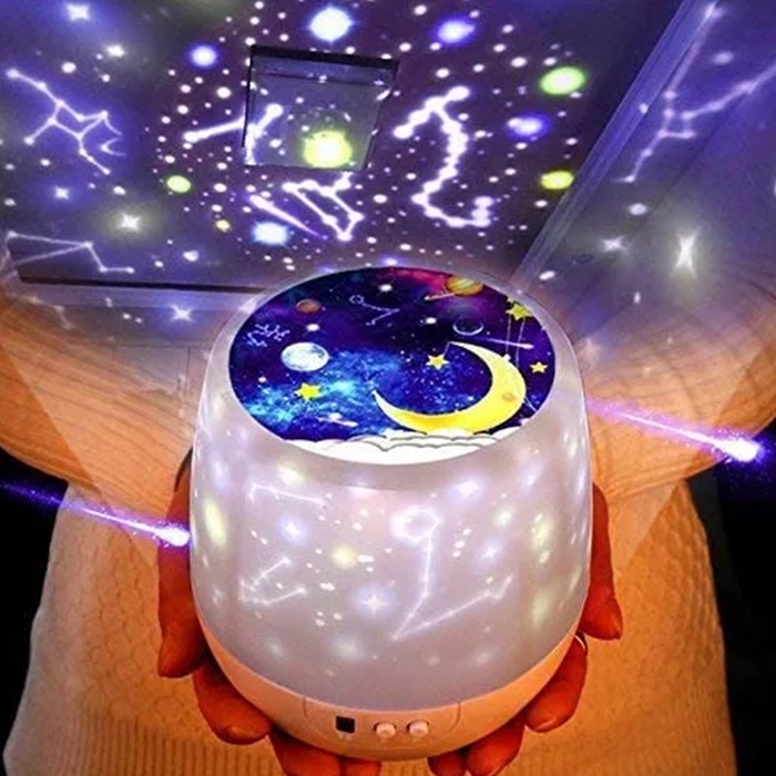 Full-Color Constellation Projection Light Color Universe Starry Sky Light Projection Night Light Romantic Creativity String Light