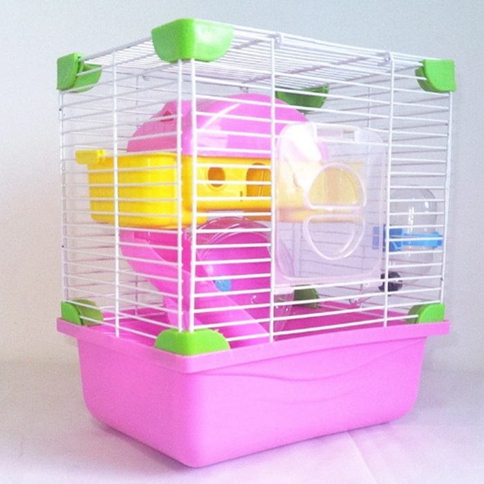Two Choices Castle Shape Double Floor Luxury Hamster Cage Provided with All The Needs for Hamster