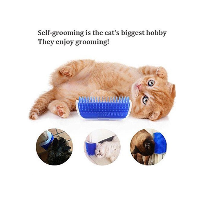 Cat Self Groomer Tool Massage Brush Scratcher Rubber Comb Soft Pet Brusht Amazon Wall Corner Cat Brush for Cat